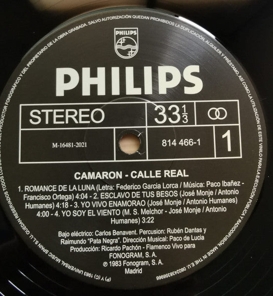 Camaron*, Paco De Lucía y Tomatito : Calle Real (LP, RE, RM)