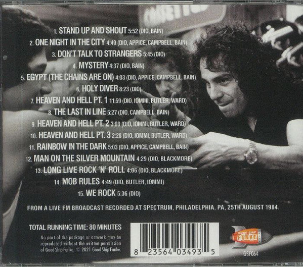 Dio (2) : Philadelphia Freedom - The Spectrum Broadcast 1984 (CD, Unofficial)