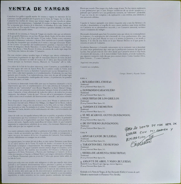 El Camarón De La Isla : Venta de Vargas (LP)