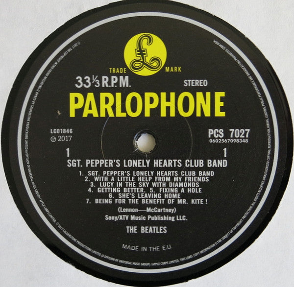 The Beatles : Sgt. Pepper's Lonely Hearts Club Band (LP, Album, RE, RM, Rem)