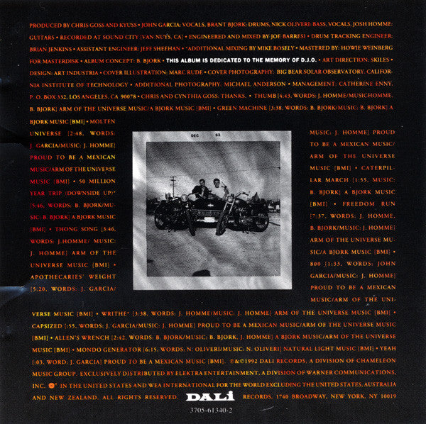 Kyuss : Blues For The Red Sun (CD, Album, RE)