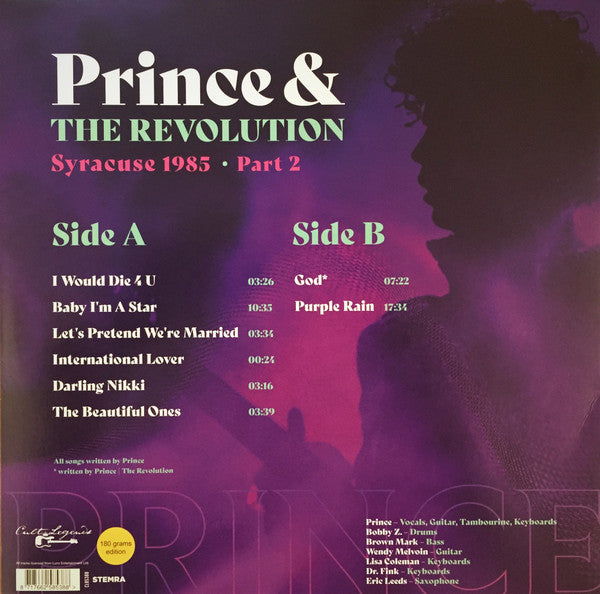 Prince And The Revolution : Syracuse 1985 Part 2 (LP, RE, Unofficial, 180)