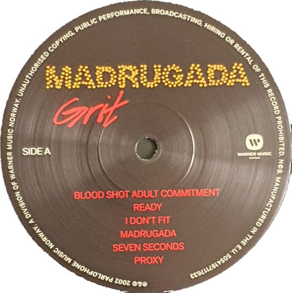 Madrugada : Grit (LP, Album, RE)