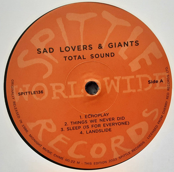 Sad Lovers And Giants : Total Sound (LP, Album, RE)