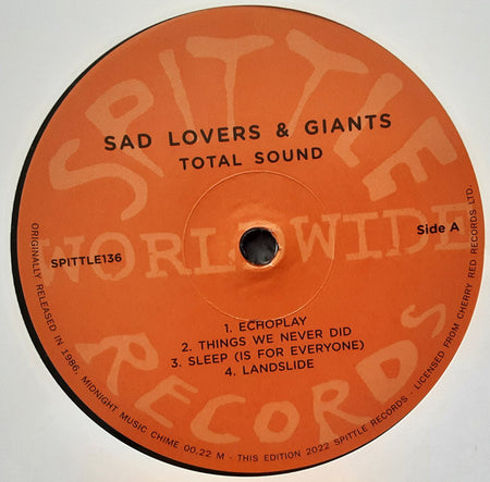 Sad Lovers And Giants : Total Sound (LP, Album, RE)