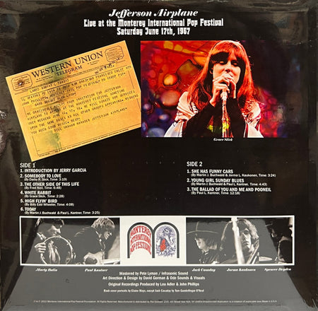 Jefferson Airplane : "What The World's Coming To": Live At The Monterey International Pop Festival (LP, Album, RSD, RM, Blu)