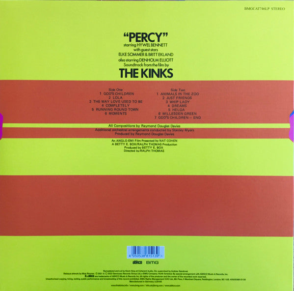 The Kinks : Percy (LP, Album, RE, RM, 50t)