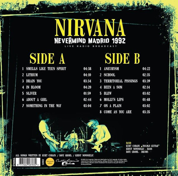 Nirvana : Nevermind Madrid 1992 (Live Radio Broadcast) (LP, Unofficial)
