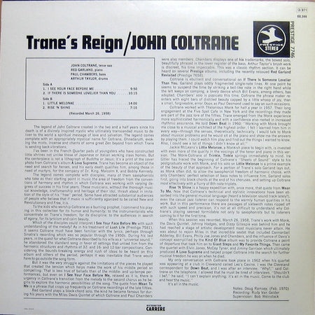 John Coltrane : Trane's Reign (LP, Album, RE, RM)