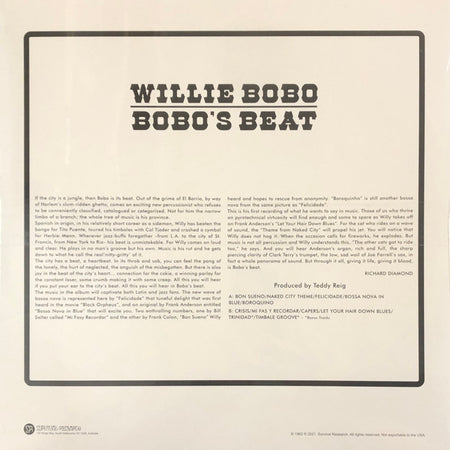 Willie Bobo : Bobo's Beat (LP, Album, RE, Unofficial)