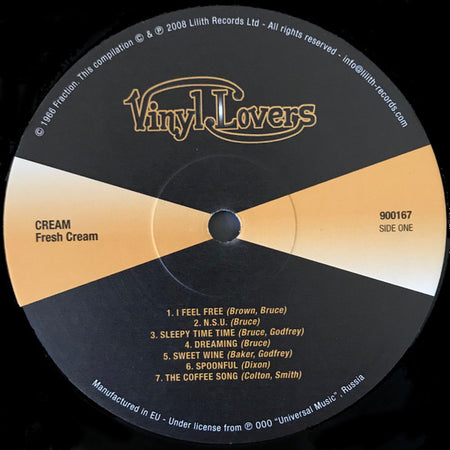 Cream (2) : Fresh Cream (LP, Album, Comp, 180)