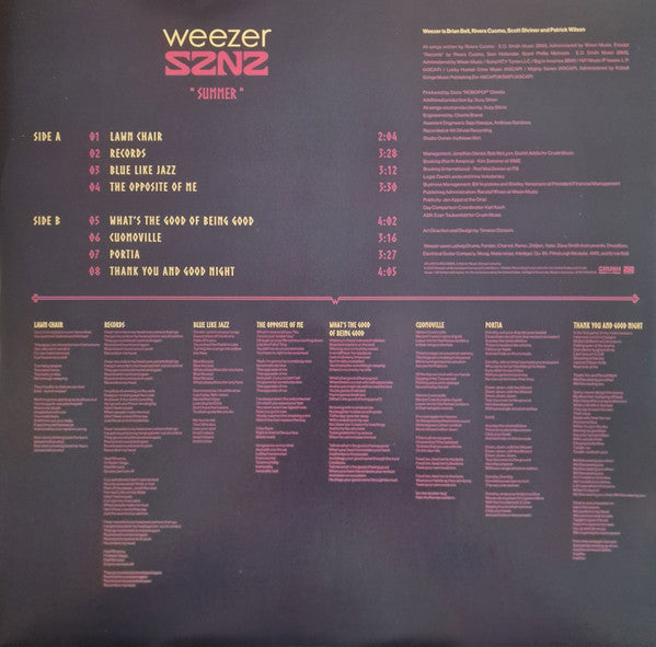 Weezer : SZNZ: Summer (12", EP, Ltd, Tra)