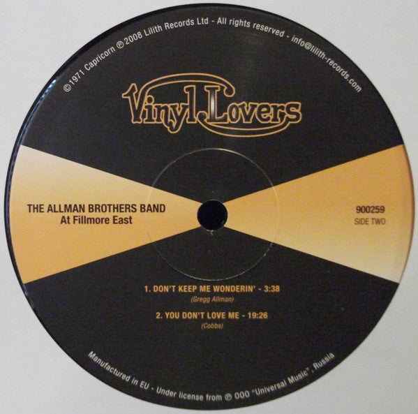 The Allman Brothers Band : The Allman Brothers Band At Fillmore East (2xLP, RE, 180)