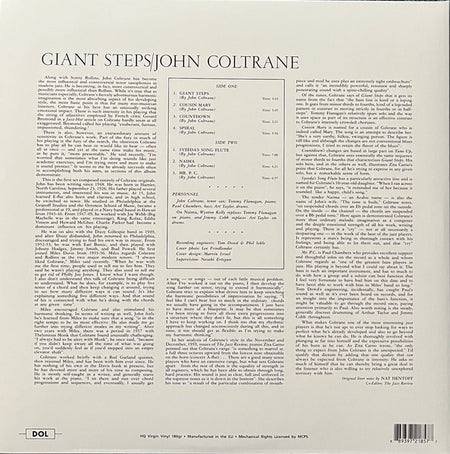 John Coltrane : Giant Steps (LP, Album, RE, 180)