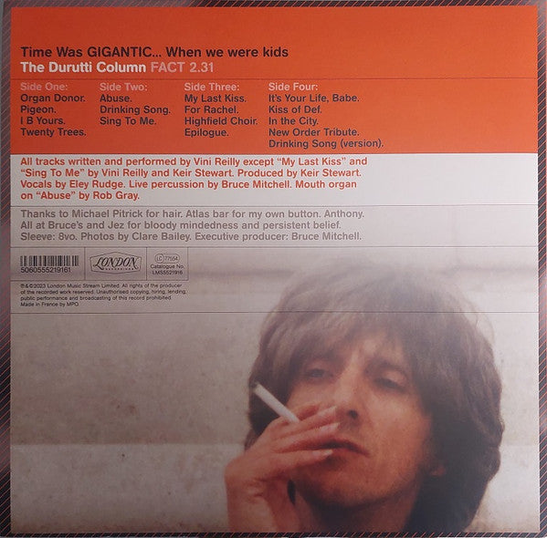 The Durutti Column : Time Was Gigantic... When We Were Kids (2xLP, Album, RE, 180)
