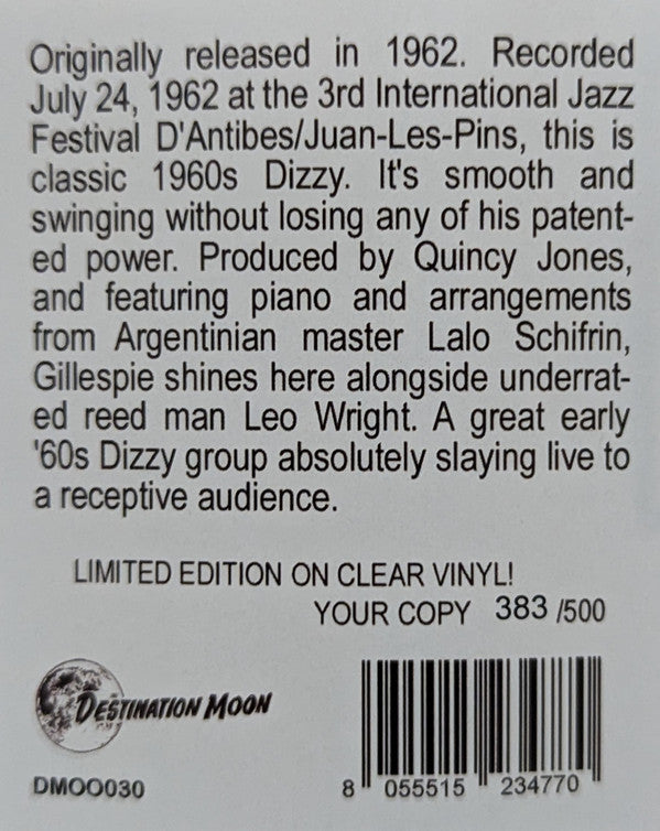 Dizzy Gillespie : Dizzy On The French Riviera (LP, Album, Ltd, Num, RE, Cle)