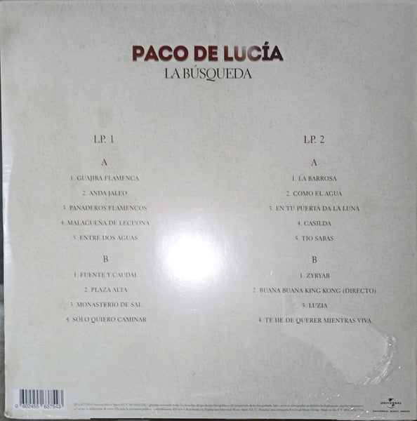 Paco De Lucía : La Búsqueda (2xLP, Comp, Ltd, Pic)