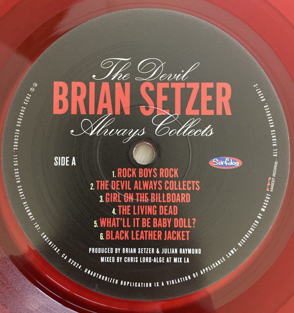 Brian Setzer : The Devil Always Collects (LP, Album, Ltd, Red)