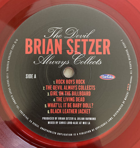 Brian Setzer : The Devil Always Collects (LP, Album, Ltd, Red)
