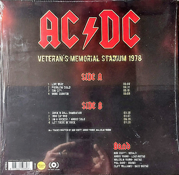 AC/DC : Veteran's Memorial Stadium 1978 (LP, Ltd, Unofficial, Red)
