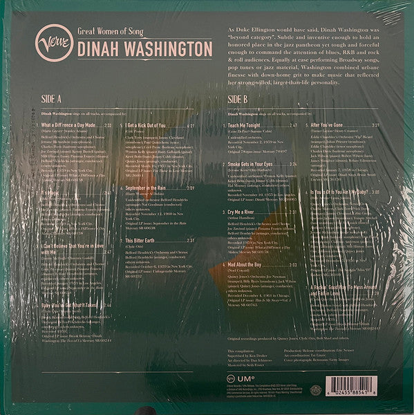 Dinah Washington : Great Women of Song (LP, Comp)