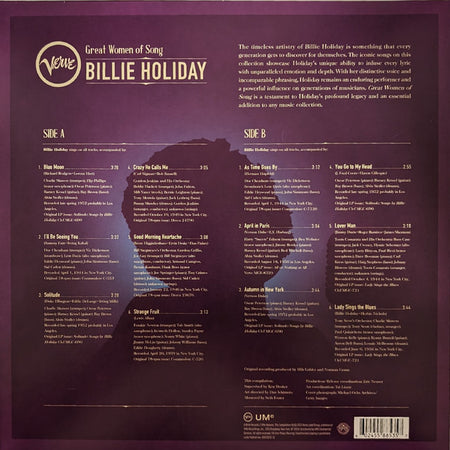 Billie Holiday : Great Women Of Song (LP, Comp, Neo)