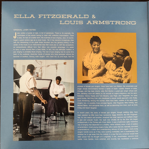 Ella Fitzgerald & Louis Armstrong : Ella & Louis (LP, Album, Mono, RE, 180)