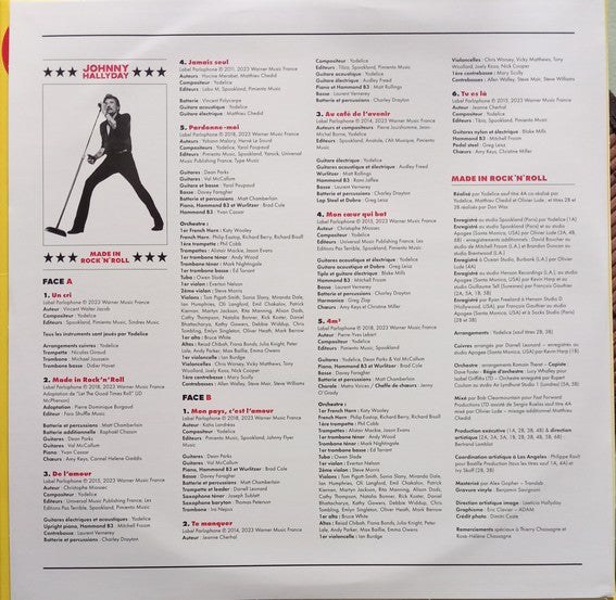 Johnny Hallyday : Made In Rock'n'Roll (LP, Comp, Ltd, Yel)