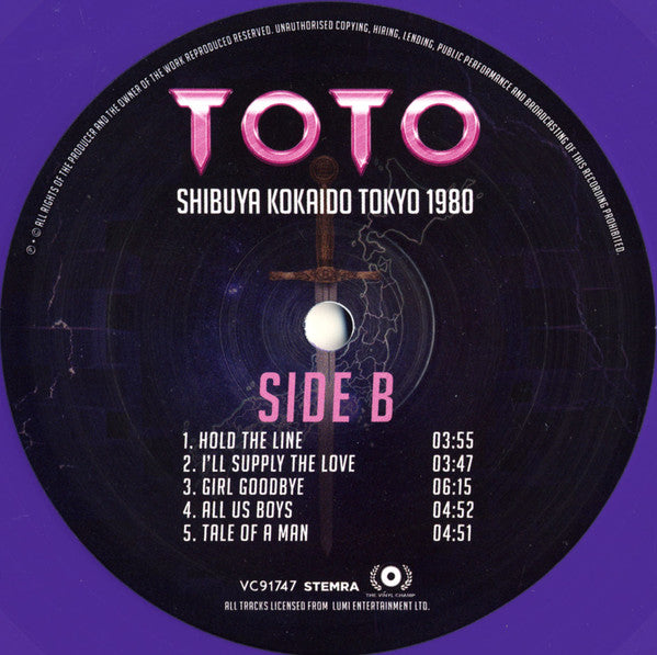 Toto : Shibuya Kokaido Tokyo 1980 (LP, Ltd, Unofficial, Pur)