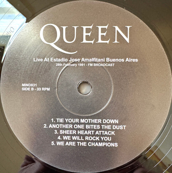 Queen : Live At Estadio Jose Amalfitani Buenos Aires - 28th February 1981  (LP, Ltd, Unofficial)