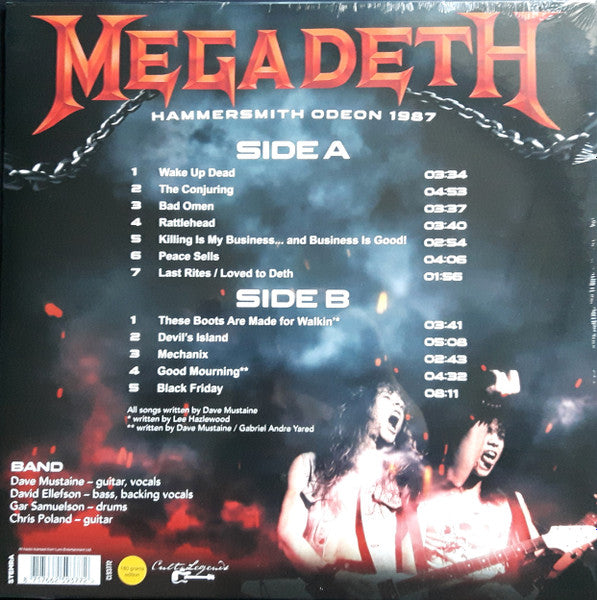 Megadeth : Hammersmith Odeon 1987 (LP, Unofficial, 180)