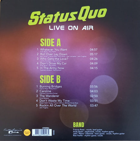 Status Quo : Live On Air (LP, Comp, Unofficial, 180)
