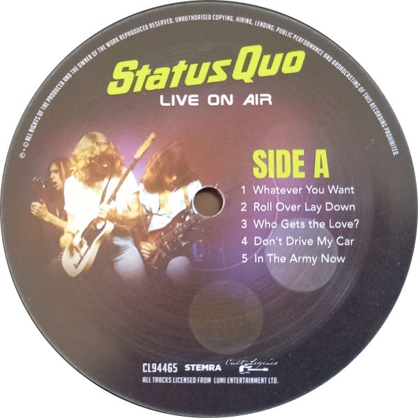 Status Quo : Live On Air (LP, Comp, Unofficial, 180)