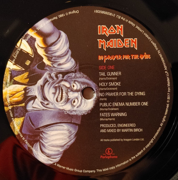 Iron Maiden : No Prayer For The Dying (LP, Album, RE, RM)