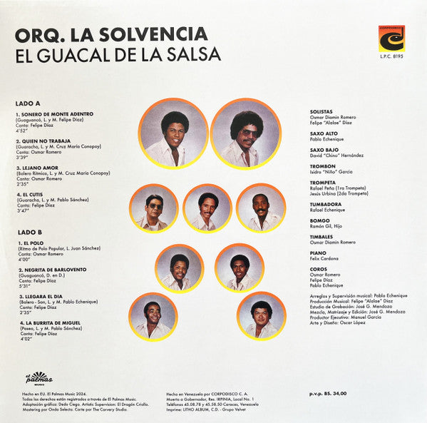 Orquesta La Solvencia : El Guacal De La Salsa (LP, Album, RE)