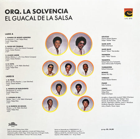 Orquesta La Solvencia : El Guacal De La Salsa (LP, Album, RE)