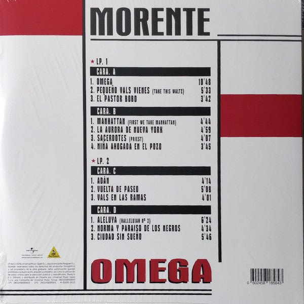 Enrique Morente, Lagartija Nick (2) : Omega (2xLP, Ltd, Pic)
