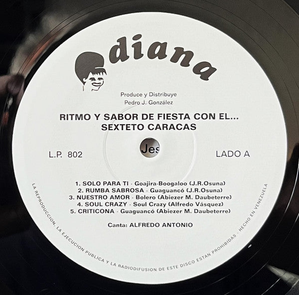 Sexteto Caracas : Ritmo Y Sabor De Fiesta Con El... (LP, Album, RE)