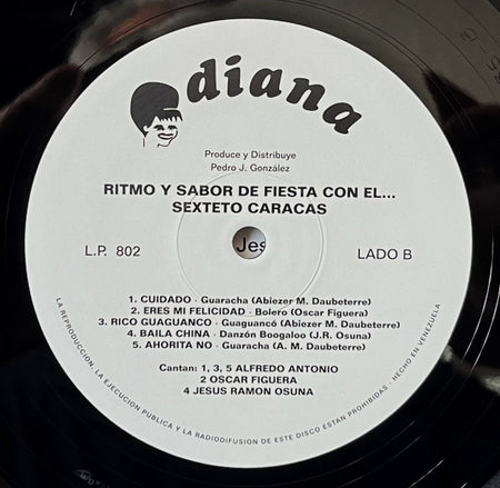 Sexteto Caracas : Ritmo Y Sabor De Fiesta Con El... (LP, Album, RE)