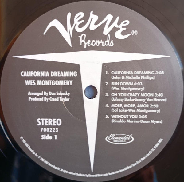 Wes Montgomery : California Dreaming (LP, Album, RE, Gat)