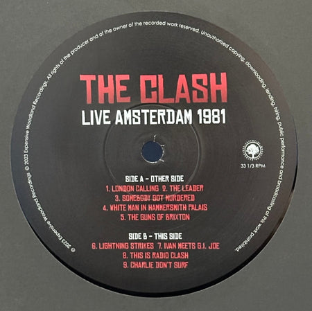 The Clash : Live Amsterdam 1981 (2xLP, Unofficial)