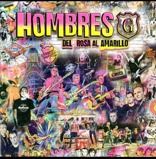 Hombres G : Del Rosa Al Amarillo (2xLP, Album, Comp, pin)