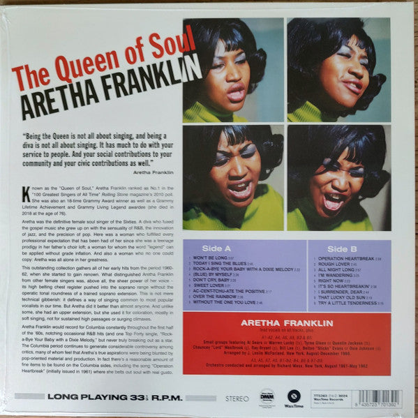 Aretha Franklin : The Queen of Soul (LP, Comp, Ltd, 180)