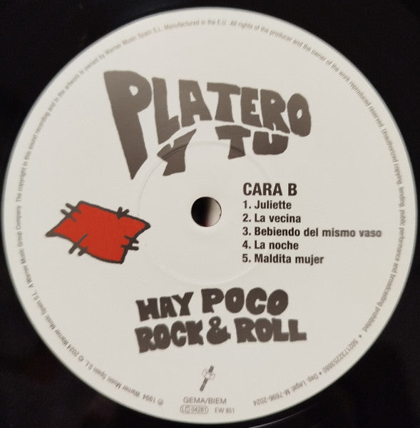 Platero Y Tu : Hay Poco Rock & Roll (LP, Album, RE)