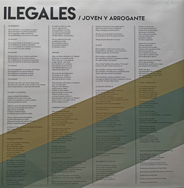 Ilegales (2) : Joven Y Arrogante (LP)