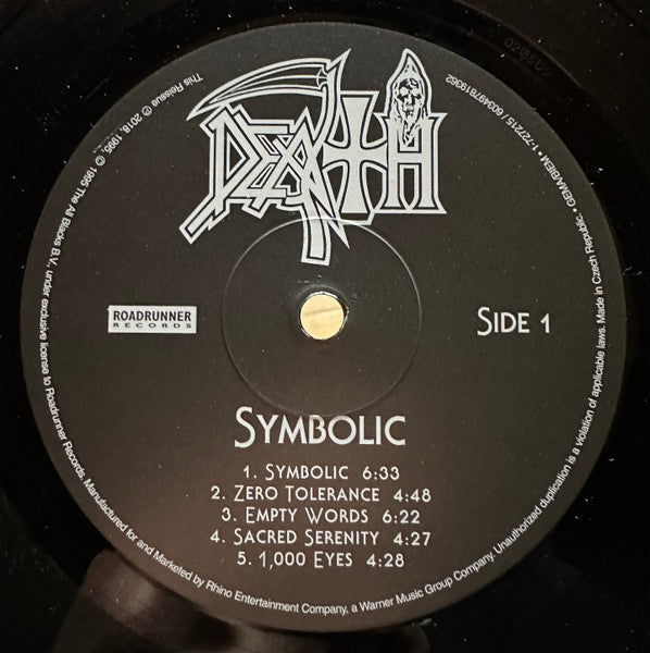 Death (2) : Symbolic (LP, Album, RE, RP)