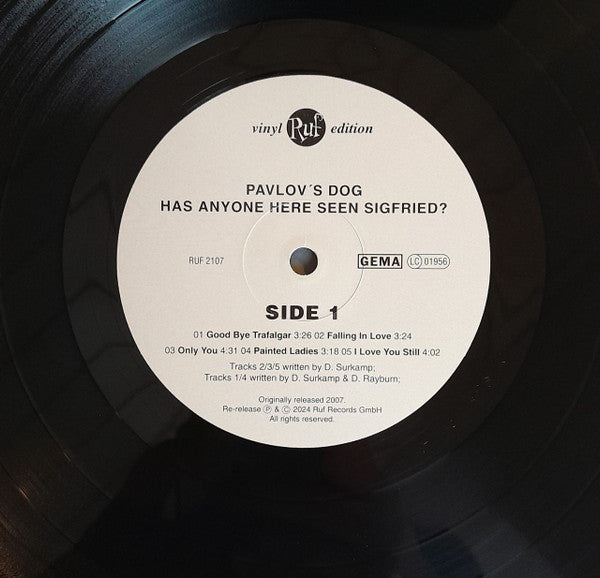 Pavlov's Dog : Has Anyone Here Seen Sigfried? (The Lost Third Pavlov's Dog Album) (LP, Album, RE, RM)