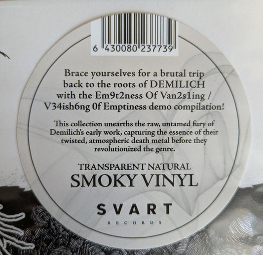 Demilich : Em9t2ness Of Van2s1ing / V34ish6ng 0f Emptiness (2xLP, Comp, RP, Cle)
