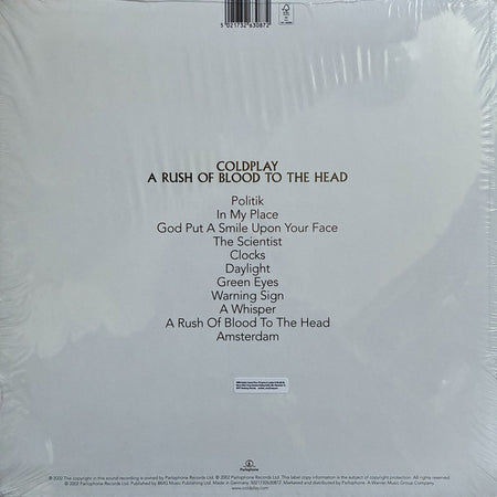 Coldplay : A Rush Of Blood To The Head (LP, Album, RE, Cle)