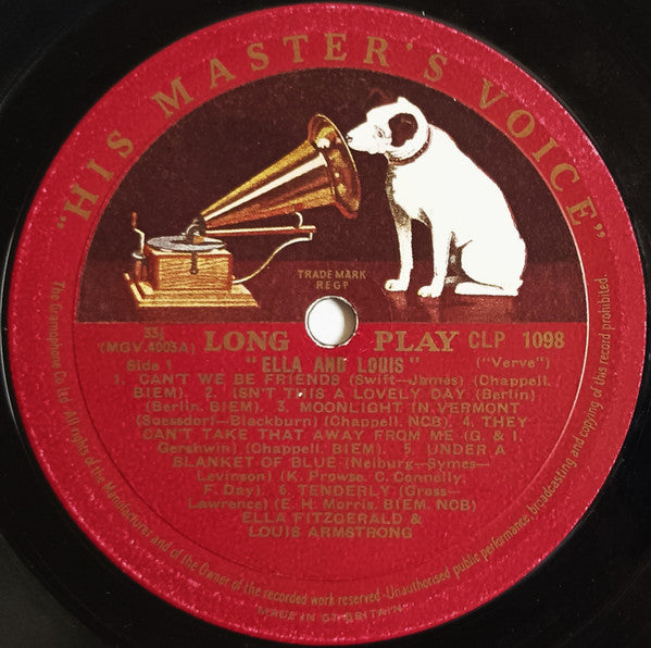 Ella Fitzgerald & Louis Armstrong : Ella And Louis (LP, Album, Mono)